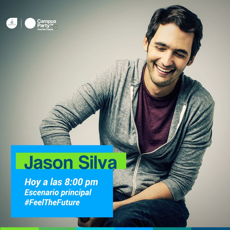 Campuspartymx's tweet photo. Ya está todo preparado para la llegada de @JasonSilva  a #CPMX7. Aparta tu lugar en el escenario #FeelTheFuture https://t.co/JGcCRFVId1