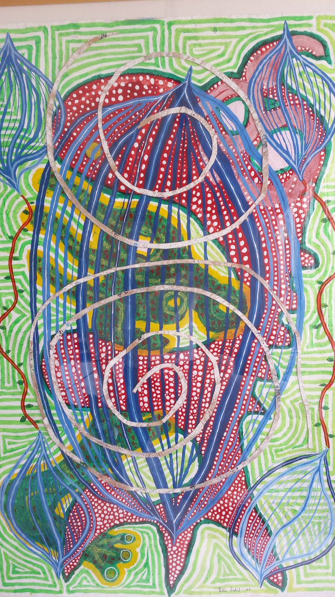 Pintura sobre papel hecho a mano