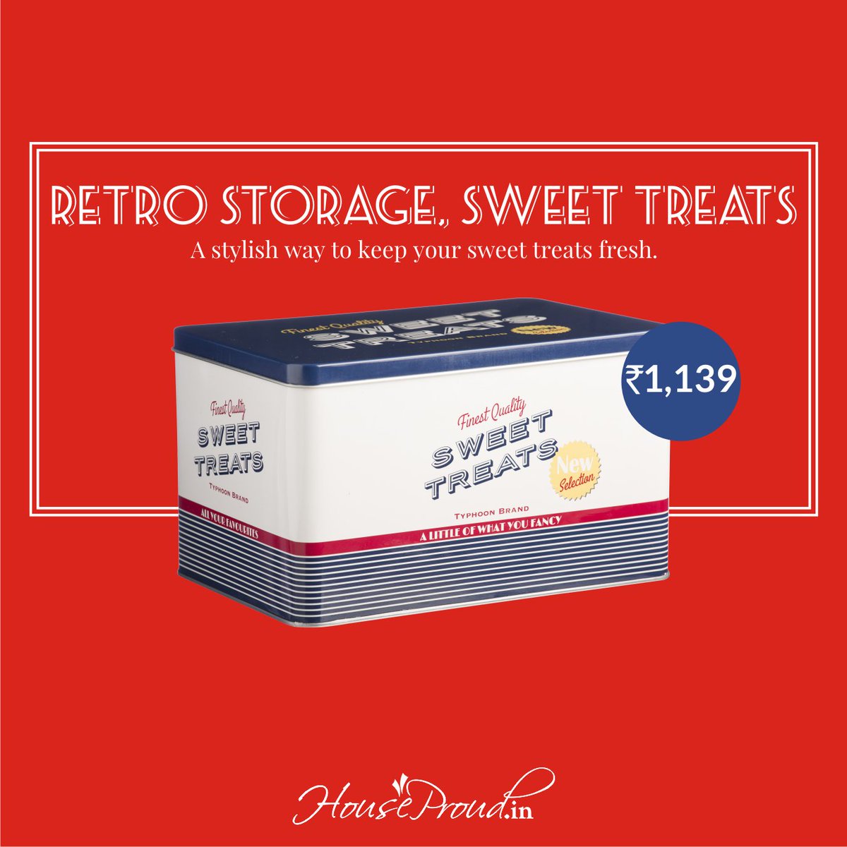 BeHouseProud's tweet photo. Bring a #nostalgic feel to your home with the Typhoon #Retro tin storage range.
Buy online: https://t.co/wF5ToKOOYE https://t.co/KbTDU4h48h