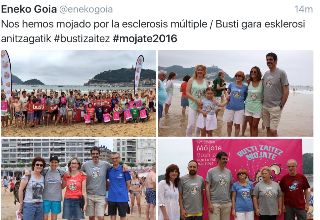 NoInvisibles's tweet photo. Imágenes hoy de #mojate2016 en solidaridad
con la #EsclerosisMultiple
Los demás días luchar por la investigación
#fb https://t.co/8HpQ2qBZ56