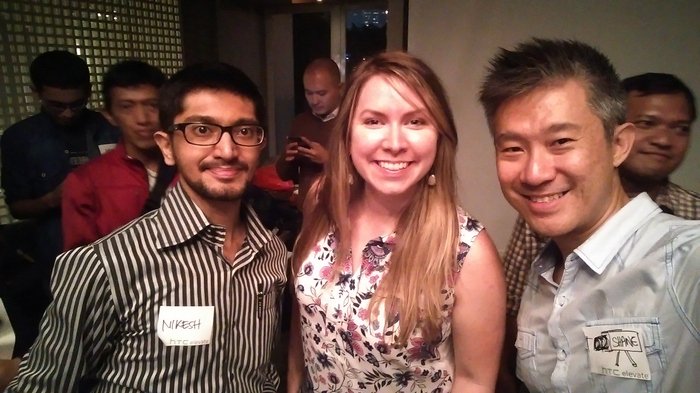 NikeshHS's tweet photo. #SelfieWithLaura & @pakshane. We will miss you @lamiki! @HTCelevate #HTCMeetUp https://t.co/jhhLw1v54x