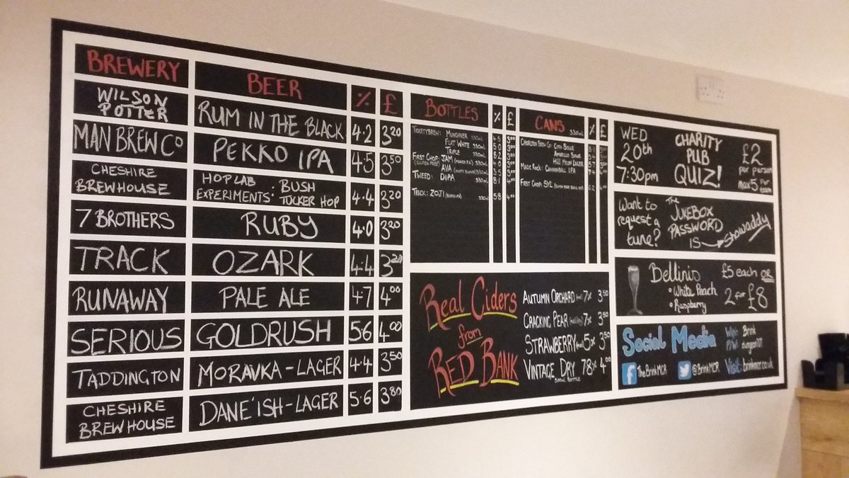 Hi folks! A few changes yesterday but as we were so busy, we didn't get chance to tell you! Here's your Sunday board