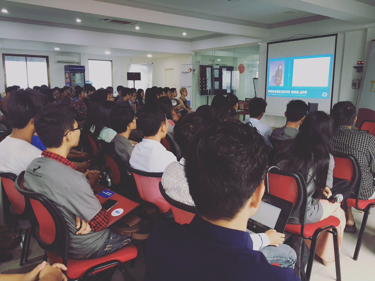 yelinnwai's tweet image. 100 participants joining Progressive Web App Dev Summit 2016 @GDGYangon @Phandeeyar @ChromiumDev  #pwadevsummit