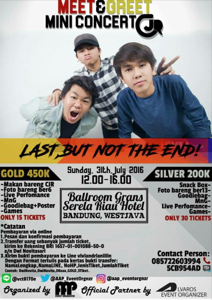 COmate_BDG's tweet photo. Ini acara terakhir Cjr loh,sebelum iqbaal pindah ke USA,so kalian yakin nih ga bakalan nyesel? Yang mau beli hub cp👇 https://t.co/8XckVvQp3X