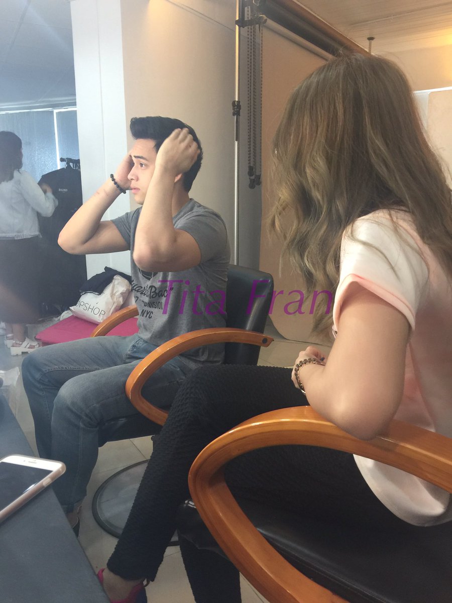 Purple_FranU's tweet photo. He is getting ready for his pictorial and look who's with us... https://t.co/q2CSRuGUTF