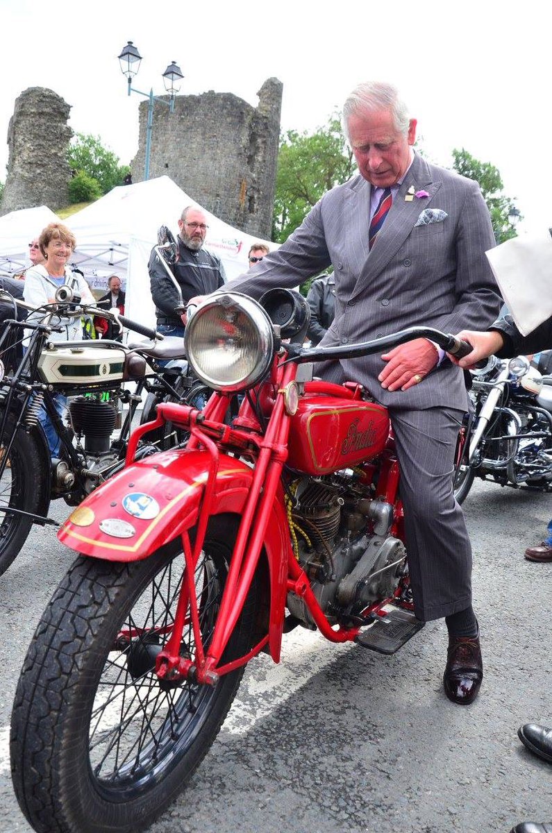PembsVCMC's tweet image. Thanks @ClarenceHouse for  Jims #IndianScout #motorcycles #walesonline #HRH #PrinceofWales