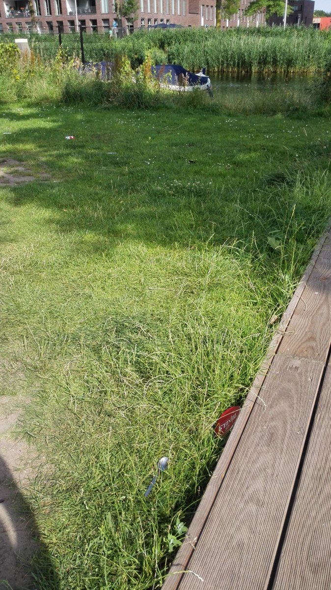 Lndvlthv's tweet photo. @gemeentetilburg Svp uitbaters #DeVisserij attenderen op schoonmaken. Op gras liggen viltjes, lepel, sigaretten etc https://t.co/qEGNFw6SMs
