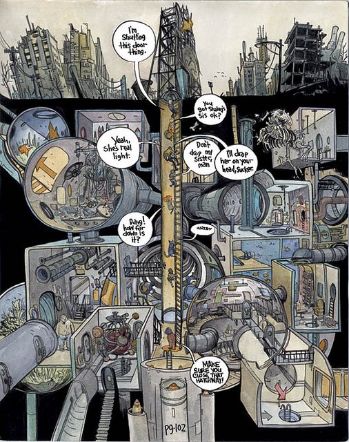 #Comics &amp; #architecture: Farel Dalrymple's (<a href="/fareldalrymple/">Farel Dal</a>) for 'The Wrenchies' (2014) bleedingcool.com/2014/07/08/far…