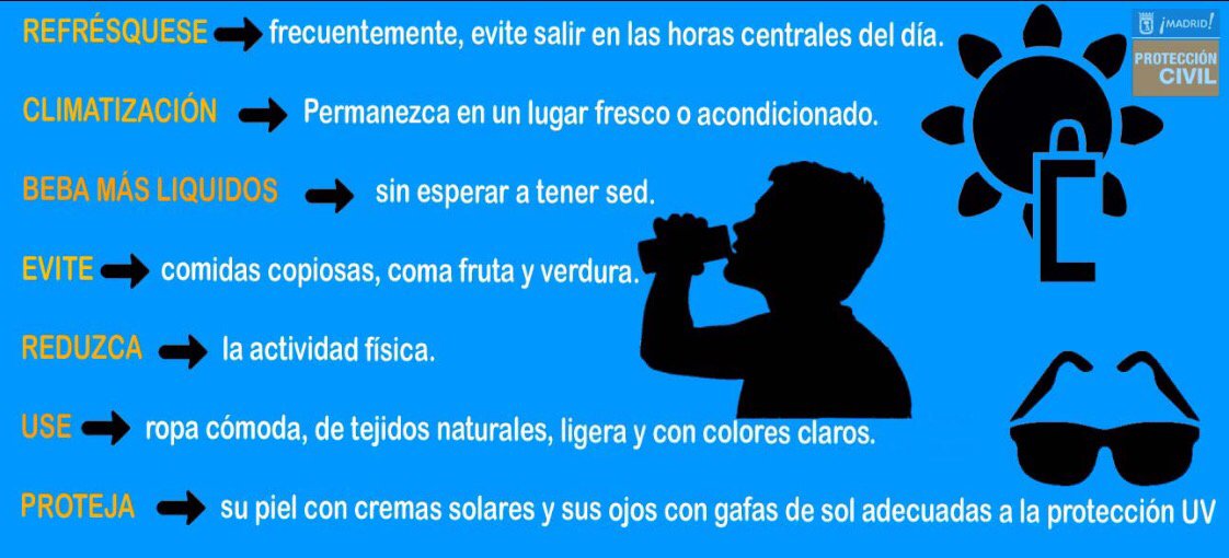 madridprotcivil's tweet photo. El #ÍndiceUV será de 10, ¡muy alto! 
Es importante protegerse del sol, no sólo en la piscina. Sigue estos #Consejos https://t.co/vP29N8MIjj