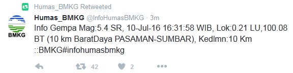 SIMAKUINSUSKA's tweet photo. Info Gempa https://t.co/6qSQ5j8Rdr