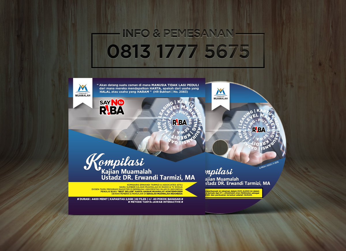 DVD Audio (MP3) Kajian Muamalah.. 4400 menit, 82 files sangat bermanfaat untuk meraih hidup berkah.. aaamiinnnn..