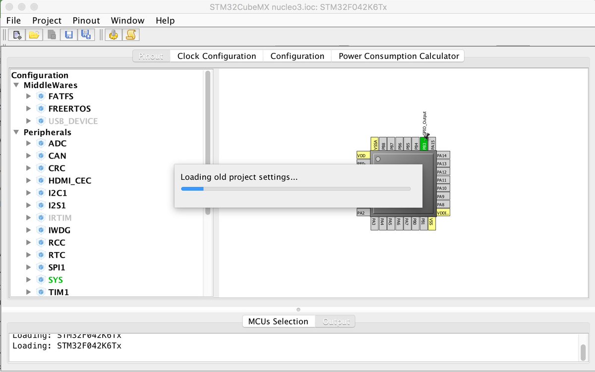 tadfmac's tweet image. こっから進まない #stm32cubemx