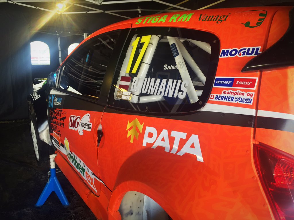 Good morning! Team is with full of energy and <a href="/artisbaumanis/">Artis Baumanis</a> is ready for warm up! @FIAWorldRX