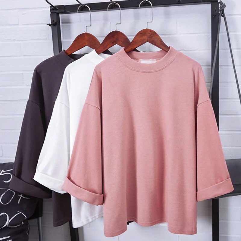 uunknown412's tweet photo. (พร้อมส่ง) รหัสสินค้า A001 
เสื้อoversize อก114เซน ปลายแขนพับ 
ราคา 140 บาท https://t.co/rHbH9OE6vn