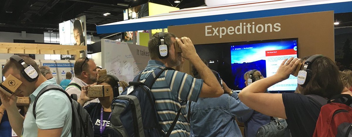 5Aonline's tweet photo. VR in the classroom with #GoogleExpeditions is now available for everyone! #ISTE2016 @GoogleForEdu https://t.co/MbQ4mkBIWF