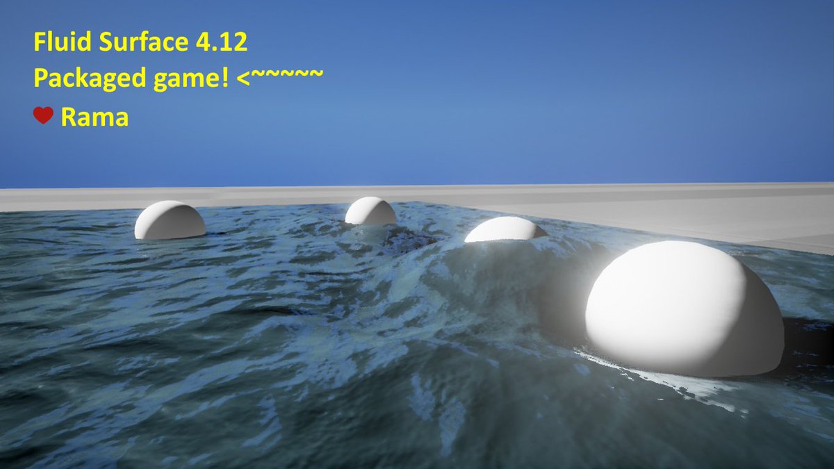 ue4code's tweet photo. UE4 Fluid Surface Plugin For 4.12

Make Waves With Character and Physics Motions!

♥ Rama

https://t.co/JhXOwLJcvZ https://t.co/YGxAzkTliz