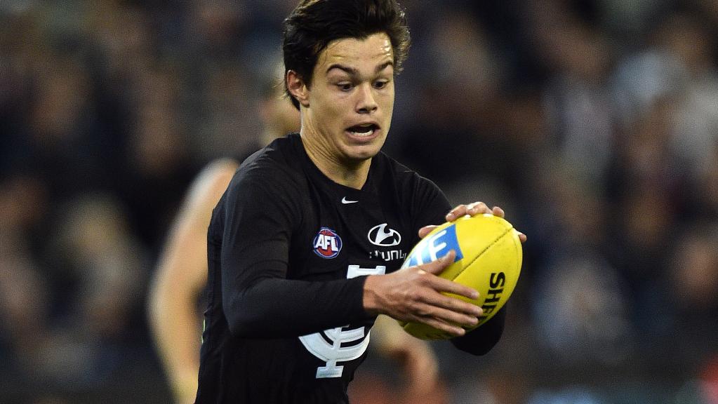superfooty's tweet photo. 'He's going to be a star'. @jacksilvagni earns rave reviews for AFL debut https://t.co/0l9jURGQJC #BoundByBlue https://t.co/FKkFwyYXka