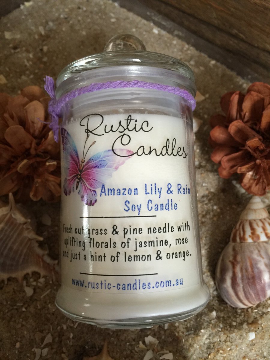 WicksnLotions's tweet image. Amazon Lily &amp;amp; Rain Soy Candle

150ml $12.00
350ml $26.00
#rusticcandle
#soycandle
#aromatherapy
