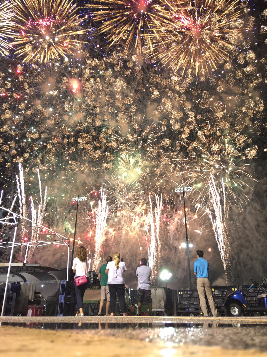 NASCARonUSA's tweet photo. Speechless. The @DISupdates fireworks show from the @NBCSports TV compound! #NASCARonNBC #CokeZero400 https://t.co/QfI2Hbkg1j
