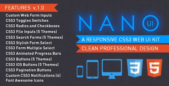 WarezNulled's tweet image. NANO UI - CSS3 Web Elements UI Kit - #Css3Buttons #Css3Checkboxes goo.gl/Eoo4QQ