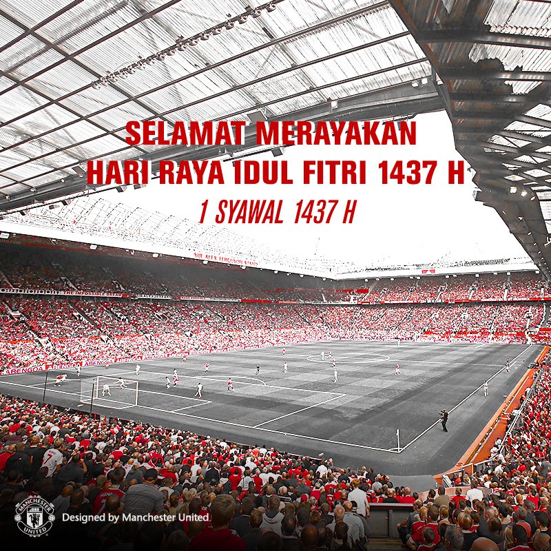 ManUtd_ID's tweet photo. Selamat merayakan hari raya Idul Fitri 1437 H untuk semua muslim di Indonesia. Dari kami semua di #mufc https://t.co/3ltwxqB1L0