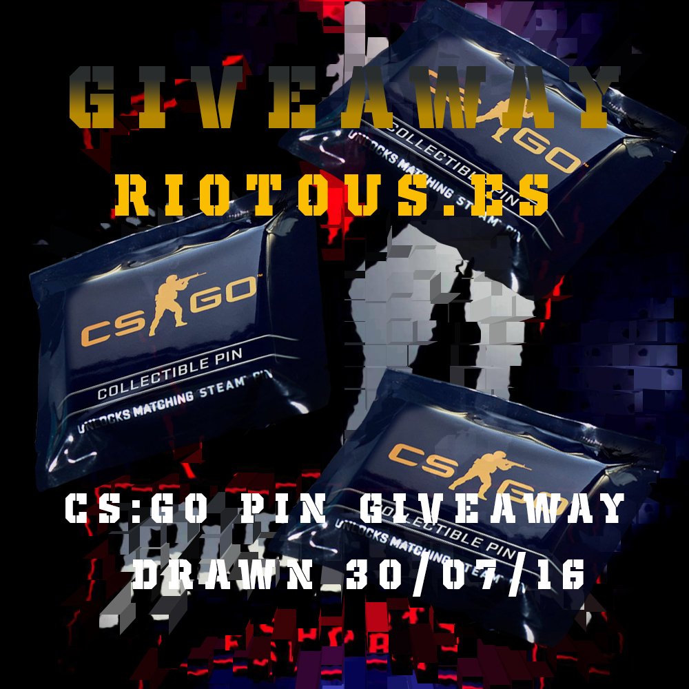 RiotousES's tweet image. It's GIVEAWAY time! 2x CSGO Pins up for grabs.
Retweet + Follow to enter.
Winner drawn 30/07/16
*SHIPPING AUS WIDE*