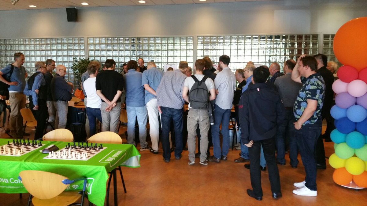 Het was een beetje spannend in ronde 5 van #novacollegechess...