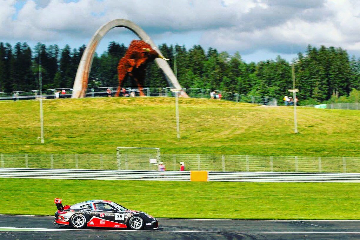 LHuberRacing's tweet photo. Maybe the most scenic race - @redbullring, embedded in Styrian mountains #PMSCspiel #PMSC2016 @PorscheRaces https://t.co/7Z9fRCnKBx