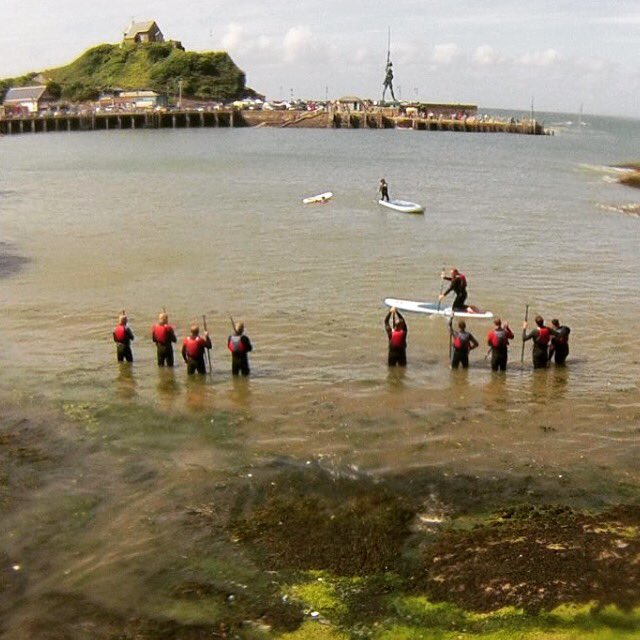 SUPing in <a href="/VISITilfracombe/">Visit Ilfracombe</a> yesterday with these cool cats. #welovesup #surfersworld