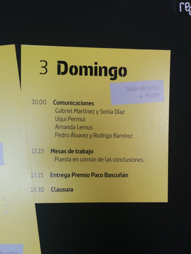 OFNblog's tweet photo. Empezamos con la 3a jornada del #7CIT. Aquí tenéis la programación. Recordad que es el @MuVIM https://t.co/tSkLdPhZPB