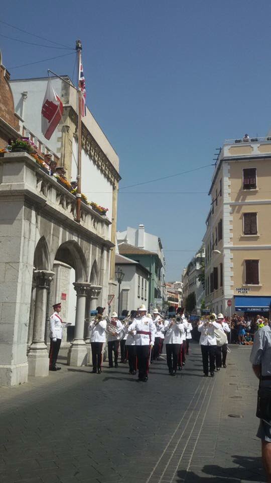A busy week for some of the band helping out at a Ceremonial Guard Mount at The Convent, Gibraltar.