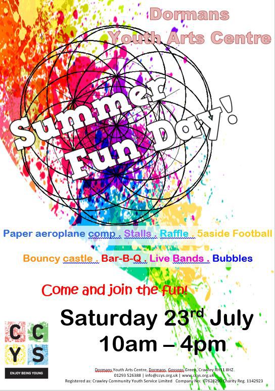 Summer Funday 23rd July 10am to 4pm – Enjoy the fun! ccys.org.uk/summer-funday-…