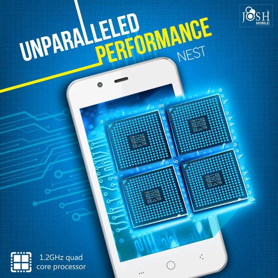 JoshMobileIndia's tweet image. Backed with 1.2GHz #QuadCoreProcessor, JoshMobile #Nest lets you swap between applications at faster speed!