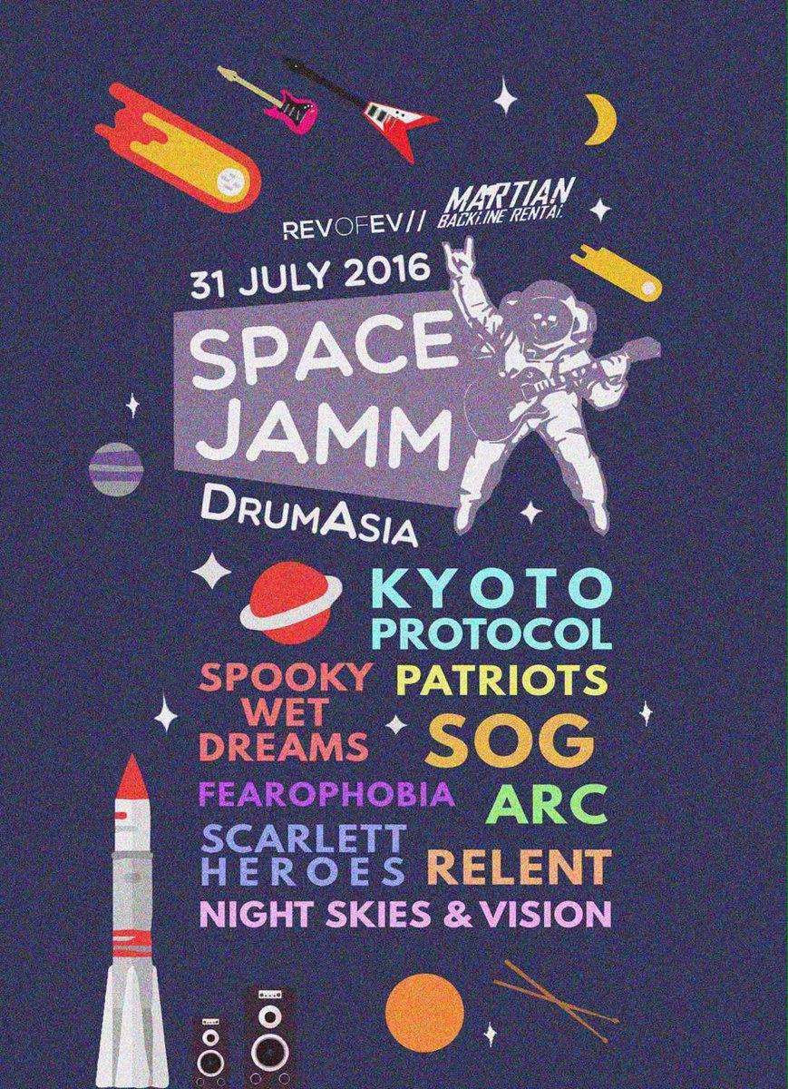 Super stoked to be sharing the stage with <a href="/KyotoBand/">Kyoto Protocol</a> <a href="/weareSOG/">Sekumpulan Orang Gila</a>  <a href="/PatriotsMY/">PATRIOTS</a> and many more amazing acts!