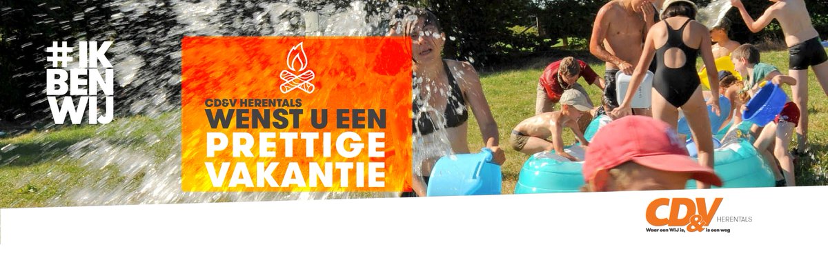 CDenVHerentals's tweet photo. CD&V #Herentas wenst jullie allen een fijne en deugddoende vakantie thuis, op de camping, op het festival, ... https://t.co/NIfnQP0uz3