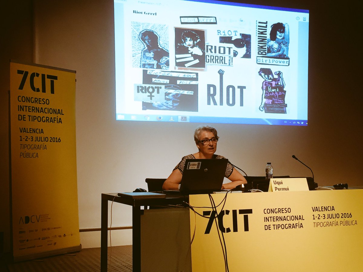 congresotipo's tweet photo. Movimientos feministas y su uso de la tipografía en la ponencia de @uquipermui del #7CIT https://t.co/pYmKPojWhr