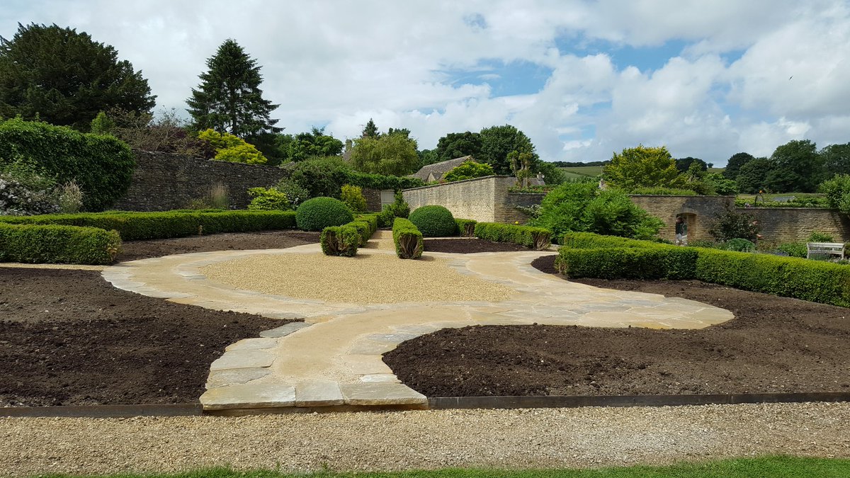 Platform for new herb garden laid <a href="/CotswoldLords/">Lords of the Manor</a> &amp; wait for plants to complete attractive addition to lovely grounds