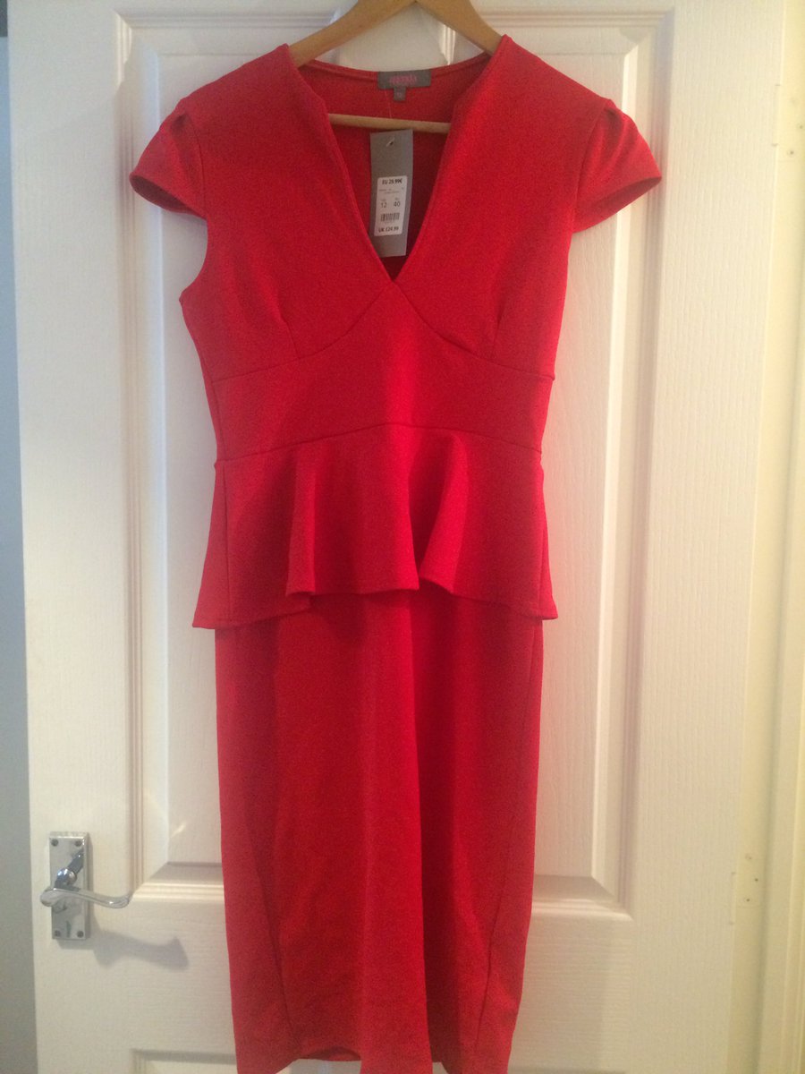 Check out Dorothy Perkins Red Peplum Size 12 Dress New With Tags ebay.co.uk/itm/1220317248… <a href="/eBay/">eBay</a>