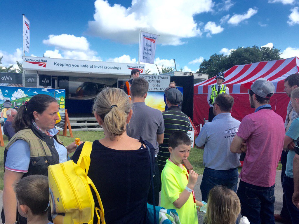 raillifewest's tweet photo. @networkrailwest @raillifewest @Truckfest_Live @LearnLiveUK  great show highlighting level crossing safety truckfest https://t.co/8W2CjsDT2d