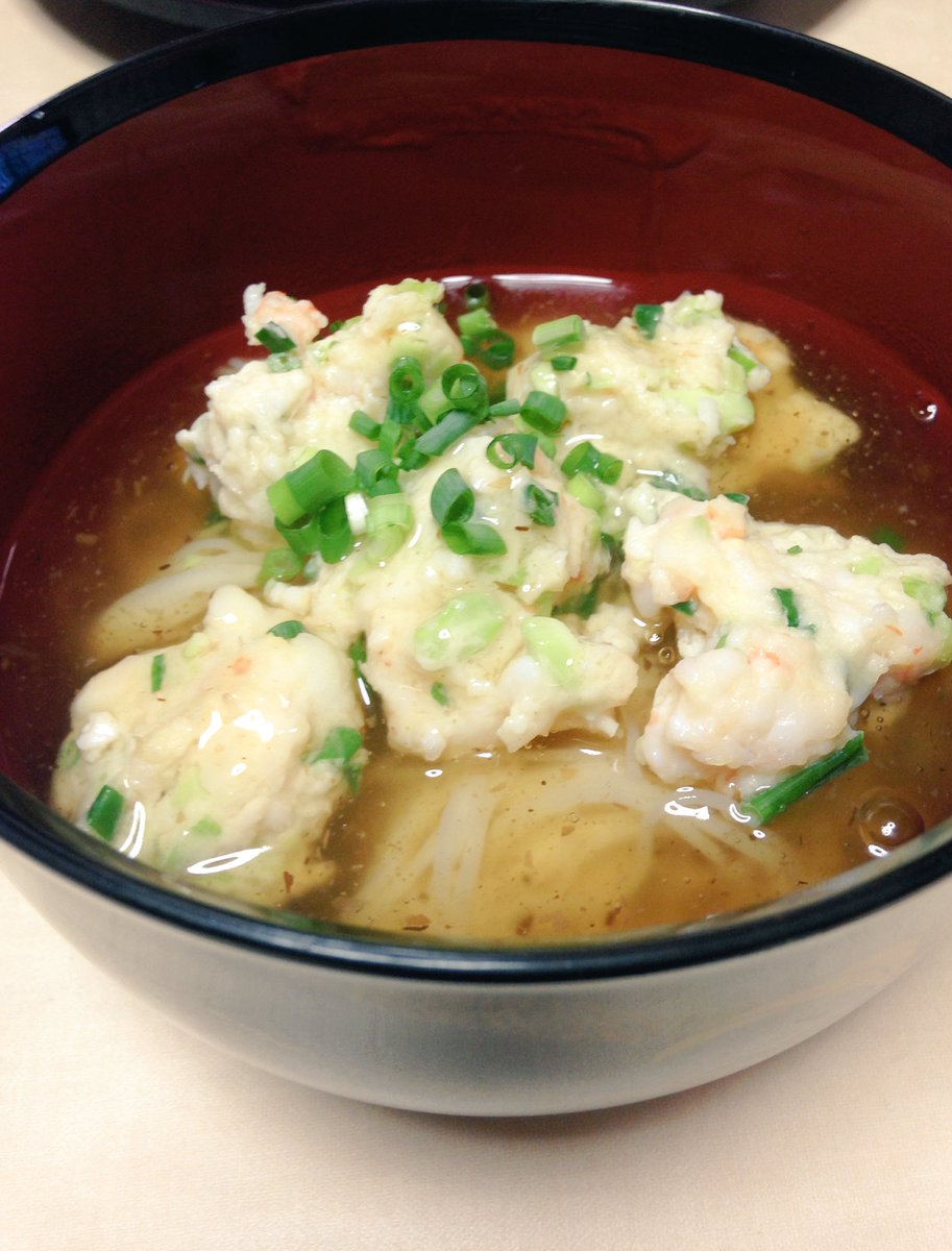 小夏 本日の夕食 海老のすり身入り あんかけ出汁素麺 レシピは蕎麦なんだけど素麺で この本のレシピ最高に美味しい 妖怪アパートの幽雅な食卓 るり子さんのお料理日記 香月日輪