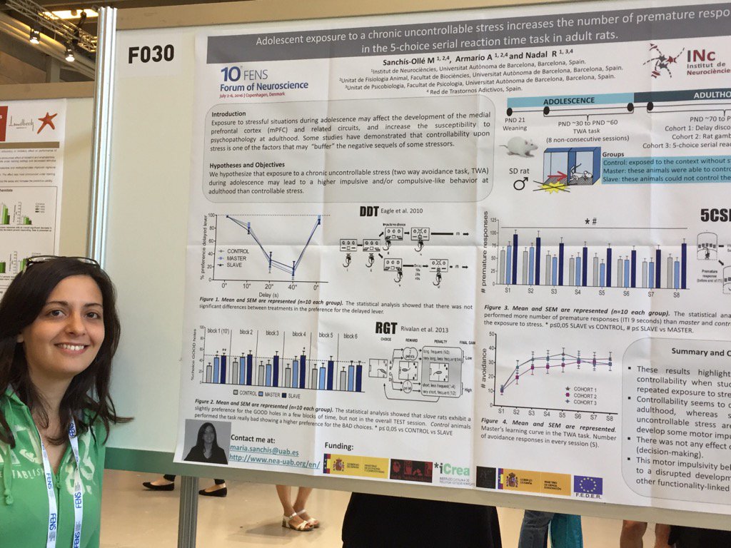 PanlabHarvard's tweet photo. #fens2016 Highlighted poster f030 from @INC_UAB using #panlab #shuttle and #operant boxes #yoked #packwin https://t.co/N0kl3cgnta