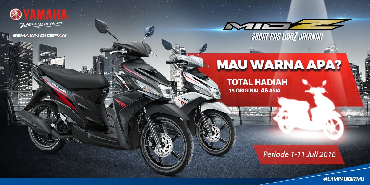 KompasTV's tweet photo. Yuk, dapatkan hadiah Lebaran dari @YamahaIndonesia dengan ikut kuis #MauWarnaMioZ. Apa pilihan warnamu? #Ad https://t.co/edq8j0dNNH