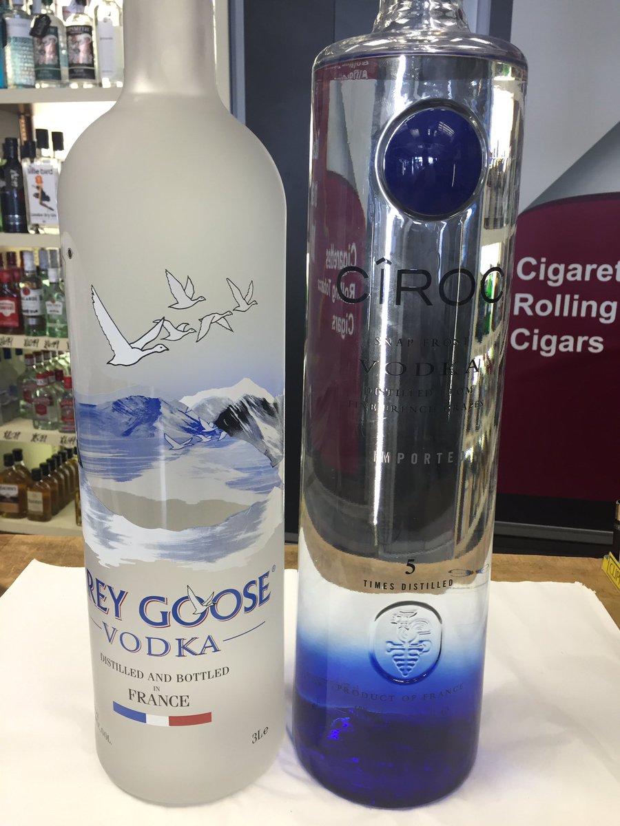 Battle of the 3 litre bottles! <a href="/GreyGoose/">Grey Goose</a> or <a href="/Ciroc/">CÎROC Official</a> who wins? 😳 <a href="/SpencerHenryRay/">Spencer Ray</a> <a href="/BeerBrothersUK/">Beer Brothers Uk</a> <a href="/pearsonsarms/">Pearsons Arms</a>