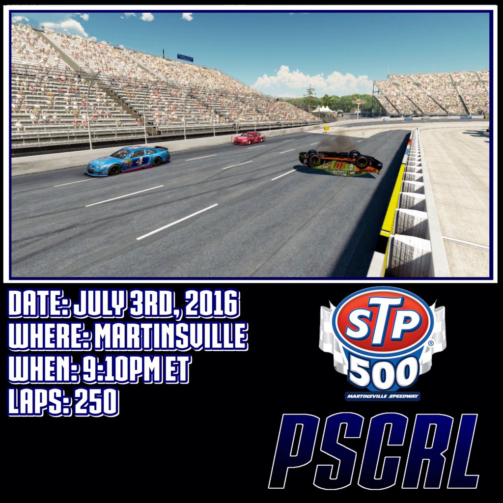 PSCRLofficial's tweet photo. Tonight in our NASCAR series we go to Martinsville for short track racing! Will anyone use the bumper? https://t.co/1xsEI8JXAn