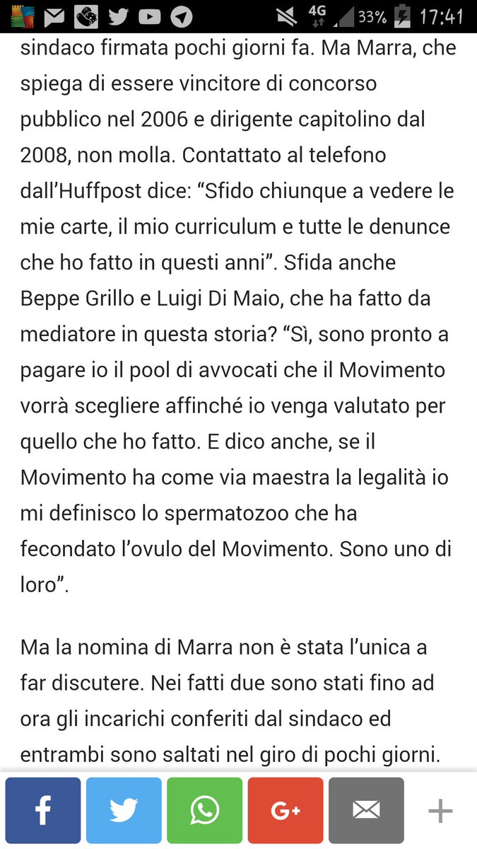 "Sono lo spermatozoo che ha fecondato l'ovulo del Movimento". Marra.
Lo ha detto. Giuro.
#marrafeconda