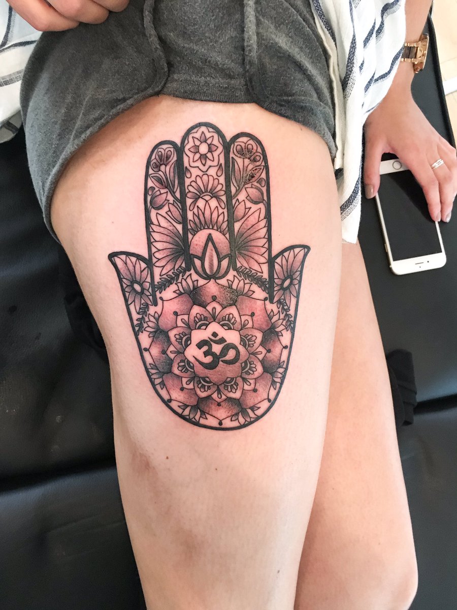 Hamsa Hand Tattoo Side