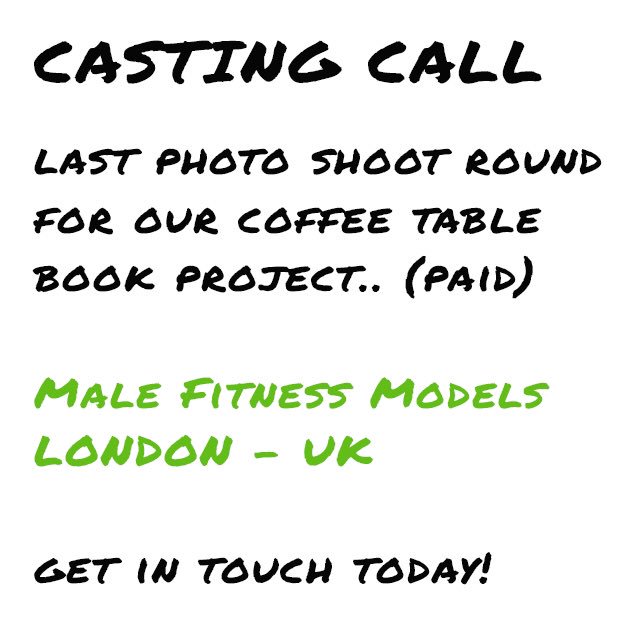 LAST CALL: are you all-year-round beach ready? available in July? get in touch! #malemodel #London #photography