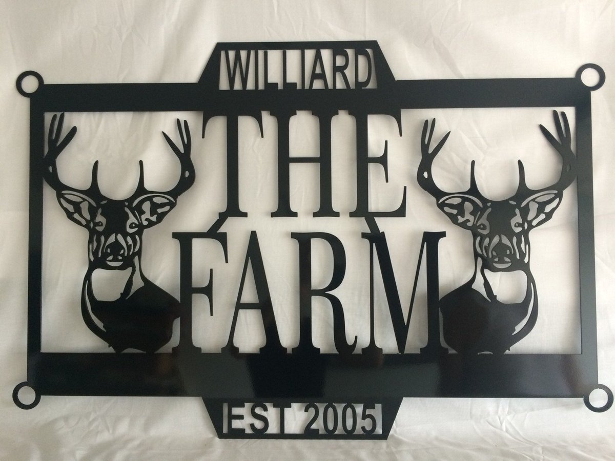 Customized Metal Sign, Welcome sign, established sign, deer farm tuppu.net/c8020715 #MyNewTag #EstablishedSign