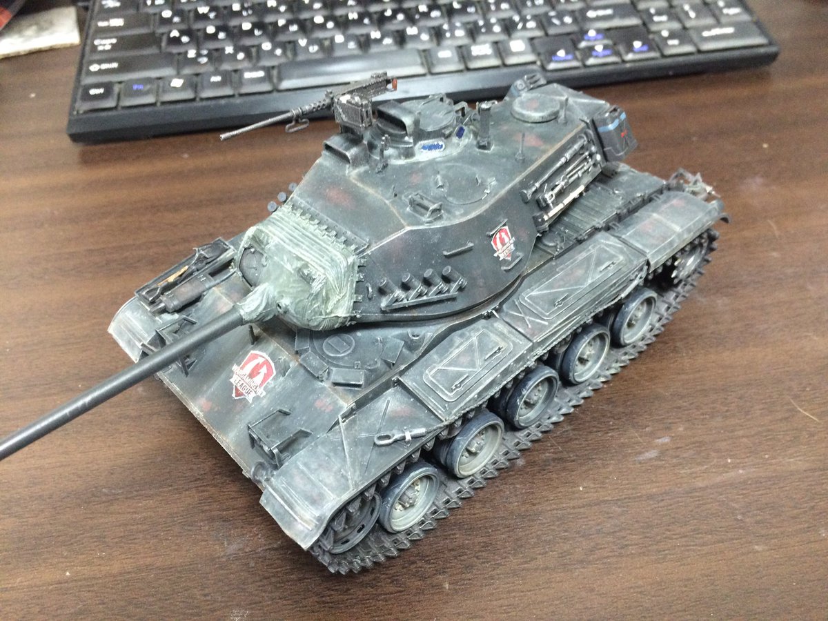 コクリコ と 言うわけでafvクラブ M41ウォーカーブルドッグ Ver Gf完成しました 昨日組み始めて週末での完成です 割と満足な出来ですねー Wot模型部 模型戦車道