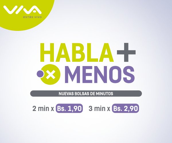 centralbolivia's tweet photo. Promo de Bolsas de minutos y roaming de VIVA https://t.co/6Gx9uku6dm #promociones #roaming #viva https://t.co/lfxyj8fW1k